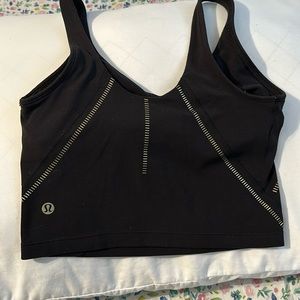 Lululemon black sports bra very soft material, Size small also fits an xs